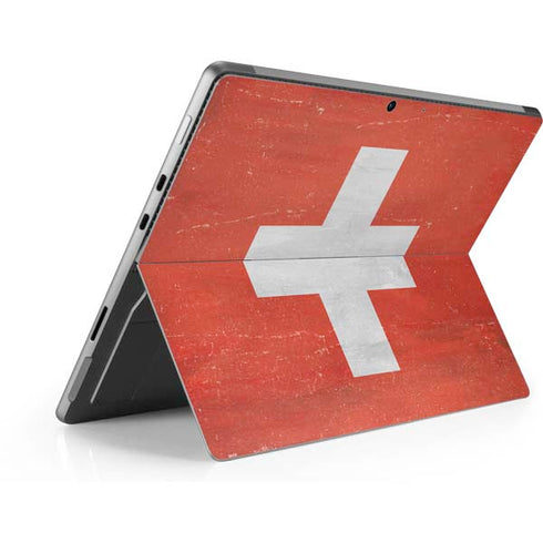 Switzerland Flag Distressed Surface Pro 8 Skin